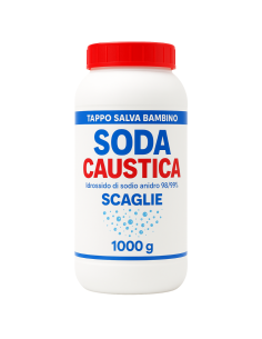 Soda Caustica in Scaglie Per Pulizia E Sgrassaggio Formato 1 Kg 