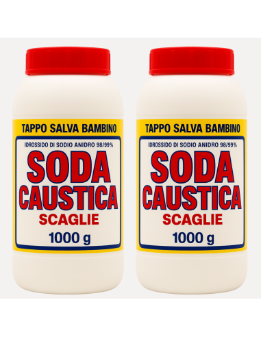 Soda Caustica Sporco Ostinato In Scaglie Formato 1 Kg Pezzi 2 - CAG CHEMICAL