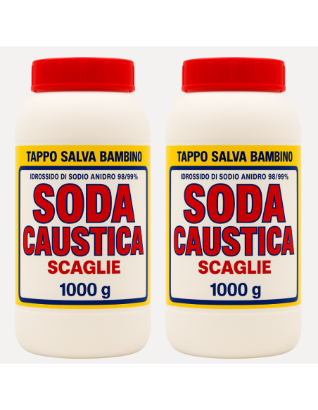 Soda Caustica Sporco Ostinato In Scaglie Formato 1 Kg Pezzi 2 - CAG CHEMICAL