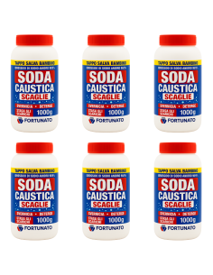 Sgrassatore Disincrostante Disgorgante Soda Caustica 1 Kg Pezzi 6