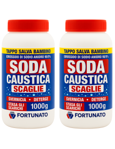 Disgorgante Potente per Scarichi e Forni Soda caustica da 1 Kg Pezzi 2