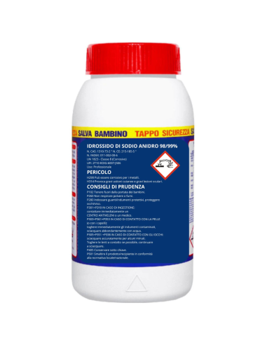 Disgorgante Potente per Scarichi e Forni Soda caustica da 1 Kg Pezzi 2