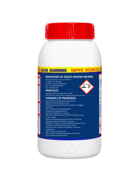 Disgorgante Potente per Scarichi e Forni Soda caustica da 1 Kg Pezzi 2