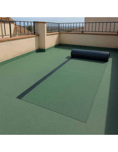 Guaina Ardesiata Verde CASASCIUTTA Impermeabilizzazione Terrazze 2 Rotoli 1x10 m