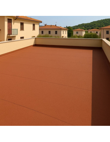 Guaina Ardesiata Rossa CASASCIUTTA Impermeabilizzazione Terrazze 4 Rotoli 1x10 m FORTUNATO - foto 3