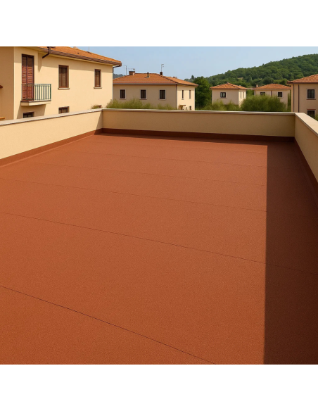Guaina Ardesiata Rossa CASASCIUTTA Impermeabilizzazione Terrazze 4 Rotoli 1x10 m FORTUNATO - foto 3
