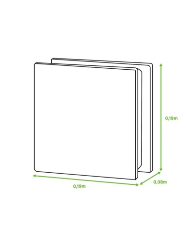 Vetromattone Effetto Ondulato Diffusione Luce Modello Pure 190 x 190 x 80 mm 