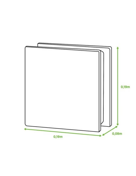 Vetromattone Effetto Ondulato Diffusione Luce Modello Pure 190 x 190 x 80 mm 