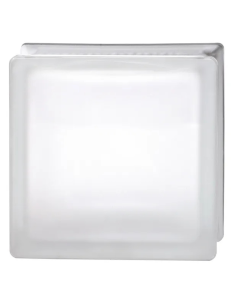 Vetromattone Neutro Satinato Bianco 190 x 190 x 80 mm Confezione 6 Pezzi