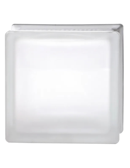 Vetromattone Neutro Satinato Bianco 190 x 190 x 80 mm Confezione 6 Pezzi