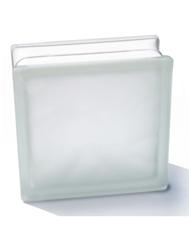 Vetromattone Neutro Satinato Bianco 190 x 190 x 80 mm Confezione 6 Pezzi