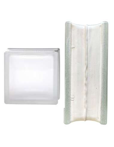 Vetromattone Neutro Satinato Bianco 190 x 190 x 80 mm Confezione 6 Pezzi