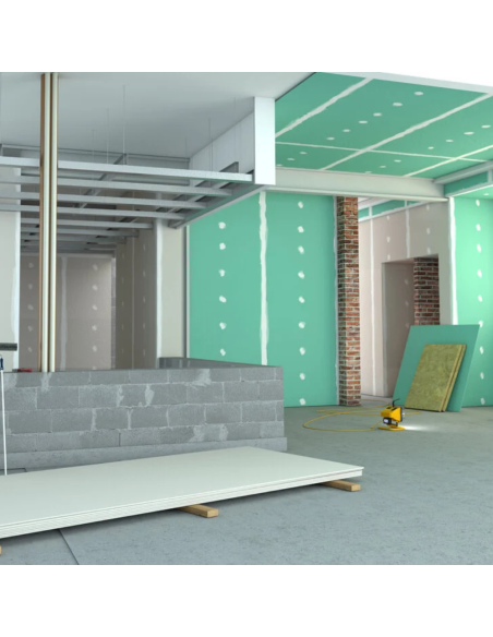 Set 2 Idrolastre Cartongesso H2 BA13 1200x2000 Pittura Superlavabile 2,5 L