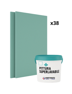 Set 38 Idrolastre Cartongesso H2 BA13 1200x2000 Pittura Superlavabile 13 L
