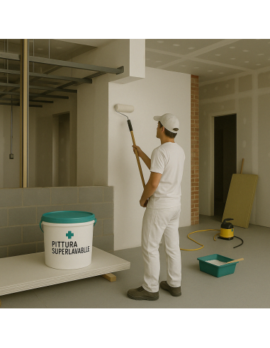 Set 38 Idrolastre Cartongesso H2 BA13 1200x2000 Pittura Superlavabile 13 L