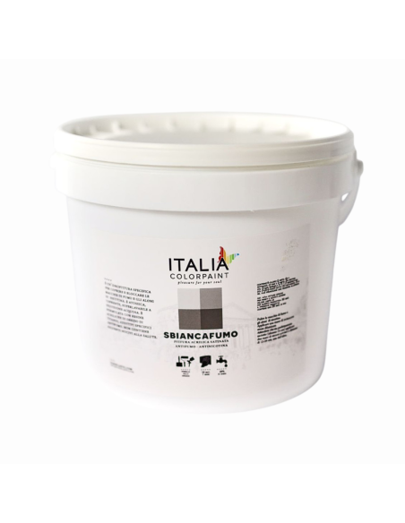 Sbiancafumo Idropittura Murale Acrilica Bianca Coprente Antimacchia Antialone