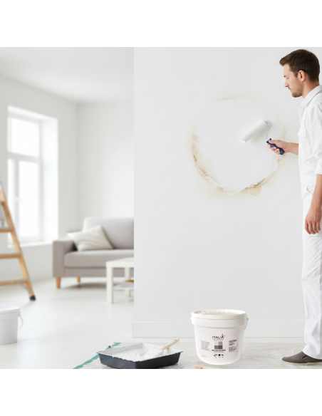 Sbiancafumo Idropittura Murale Acrilica Bianca Coprente Antimacchia Antialone
