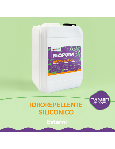 Idrorepellente Siliconico Trasparente Acqua Pronto Uso Linea BIOPURA Cromika