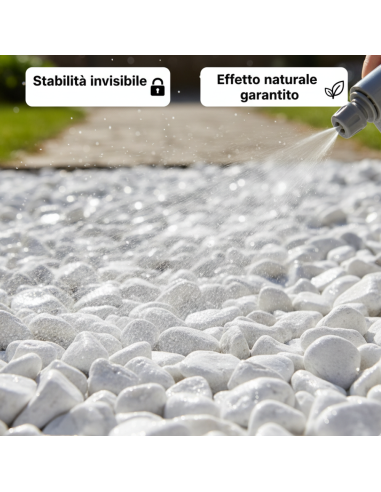 Kit Stabilizzazione Ciottoli 2 Sacchi da 5 Kg  Con Legante Formato 0,5 L 