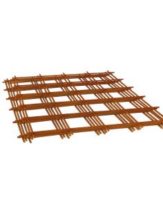 Set Rete Elettrosaldata Ferro Grezzo Ø 5 mm Maglia 20 x 20 cm Fogli 1,5 x 1 m