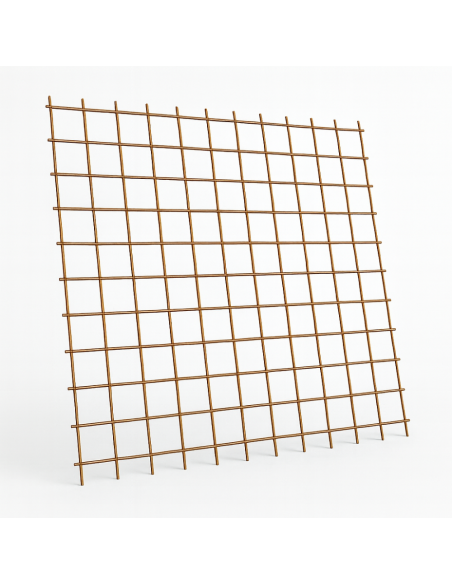 Set Rete Elettrosaldata Ferro Grezzo Ø 5 mm Maglia 20 x 20 cm Fogli 1,5 x 1 m