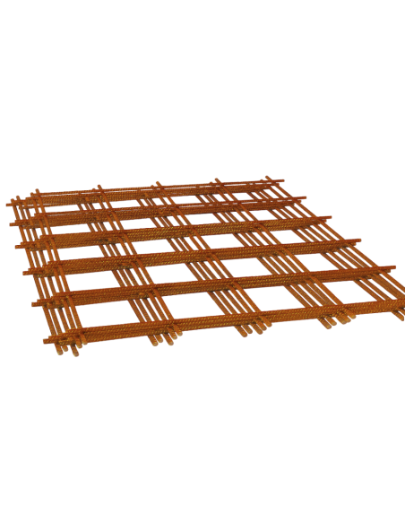 Set Rete Elettrosaldata Ferro Grezzo Ø 8 mm Maglia 20 x 20 cm Fogli 1,5 x 1 m