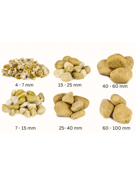 Ciottolo In Marmo Giallo Siena Per Decorazioni Esterne