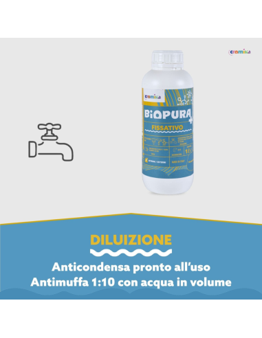 Kit Fissativo Antimuffa e Anticondensa Biopura Cromika 2 Pezzi Alta Concentrazione