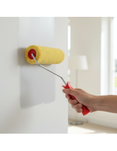 Rullo Giallo In Lana 25 Cm Con Manico Ergonomico 2