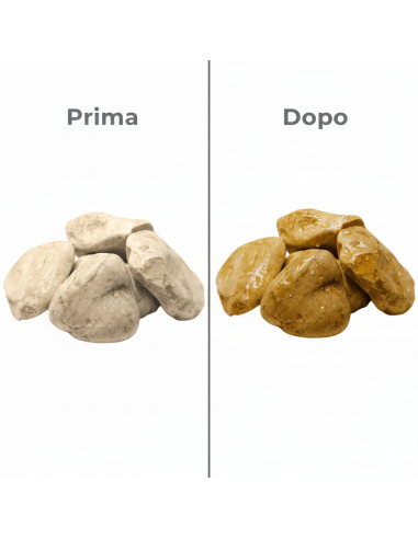 Ciottoli Giallo Siena Brillanti Effetto Bagnato con Protettivo CIR