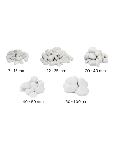 Ciottoli decorativi Bianco Carrara – Effetto bagnato brillante con CIR Tono Plus Protettivo