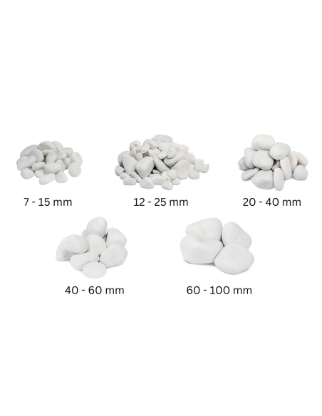 Ciottoli decorativi Bianco Carrara – Effetto bagnato brillante con CIR Tono Plus Protettivo