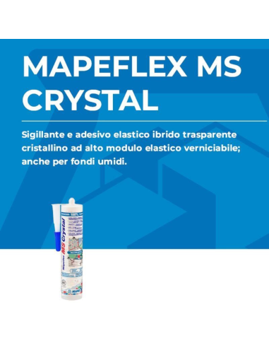 Silicone Trasparente Mapei Mapeflex Ms Crystal Per Sigillature Invisibili 300 ml