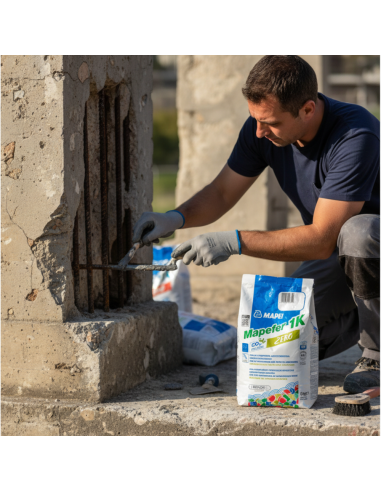 Malta Cementizia Anticorrosiva Mapefer 1K Per Ferri D Armatura 5 Kg