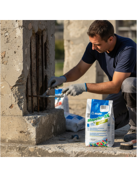 Malta Cementizia Anticorrosiva Mapefer 1K Per Ferri D Armatura 5 Kg