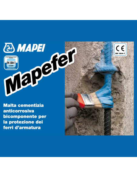 Malta Cementizia Anticorrosiva Mapefer 1K Per Ferri D Armatura 5 Kg