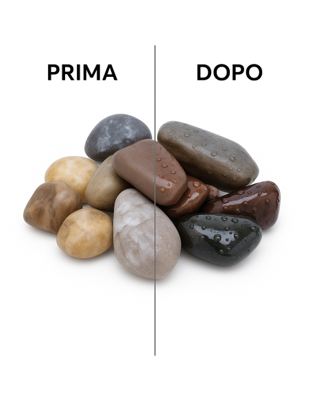 Kit Ciottoli Grigio Ghedi E Cir Tono Plus Effetto Bagnato