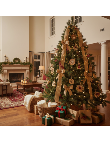 GranPino Albero Di Natale Imponente Con Chioma Ricca E Realistica Stile Americano