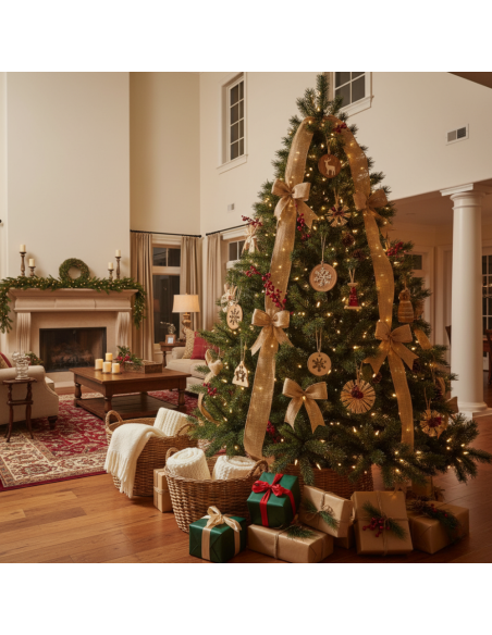 GranPino Albero Di Natale Imponente Con Chioma Ricca E Realistica Stile Americano