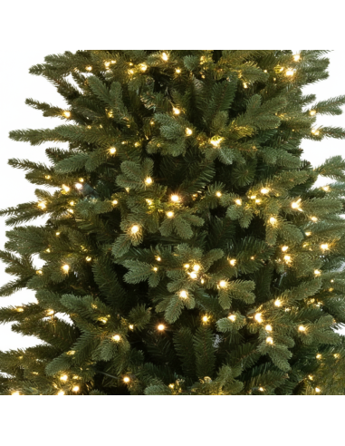 PinoBrillo Albero Di Natale con 950 Luci Led Incorporate Effetto Real Touch 210 cm