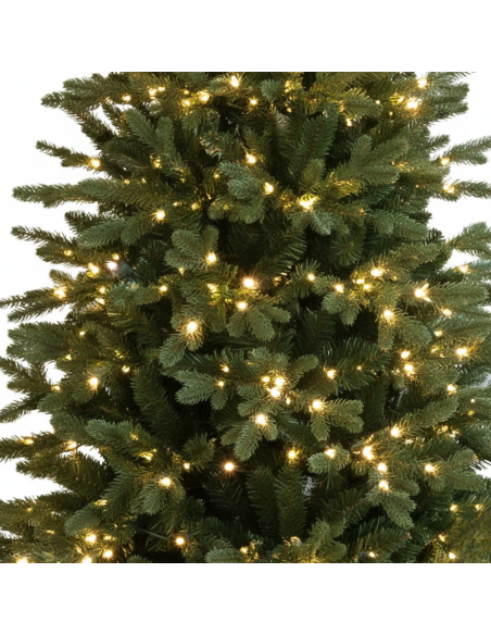 PinoBrillo Albero Di Natale con 950 Luci Led Incorporate Effetto Real Touch 210 cm