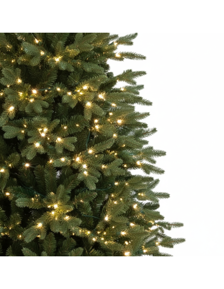 PinoBrillo Albero Di Natale con 950 Luci Led Incorporate Effetto Real Touch 210 cm