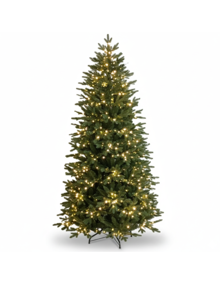 PinoBrillo Albero Di Natale con 950 Luci Led Incorporate Effetto Real Touch 210 cm