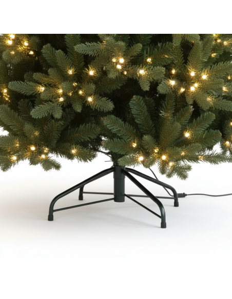 PinoBrillo Albero Di Natale con 950 Luci Led Incorporate Effetto Real Touch 210 cm
