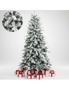BiancoPino Albero Di Natale Innevato Effetto Realistico Elegante Real touch