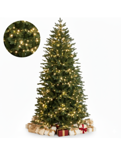 PinoBrillo Albero Di Natale con 950 Luci Led Incorporate Effetto Real Touch 210 cm