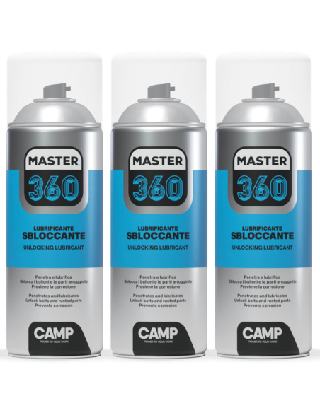 Master 360 Spray Lubrificante Sbloccante Da 400ml 3 Pezzi