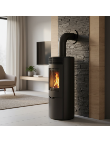 Rosone Finitura Arredo ø 80 mm Silicone Canale Fumo Stufa Pellet Copertura