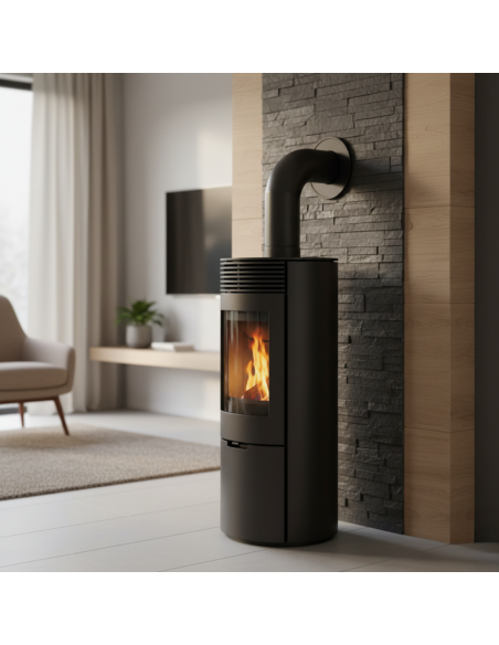 Rosone Finitura Arredo ø 80 mm Silicone Canale Fumo Stufa Pellet Copertura