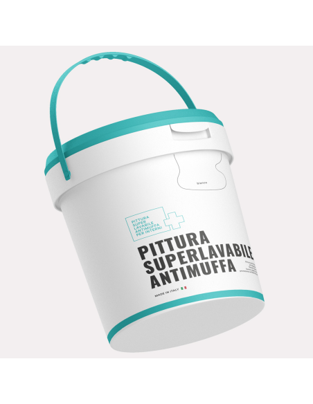 Pittura Acrilica Ultra Opaca Super Lavabile Antimuffa Protezione Antibatterica 